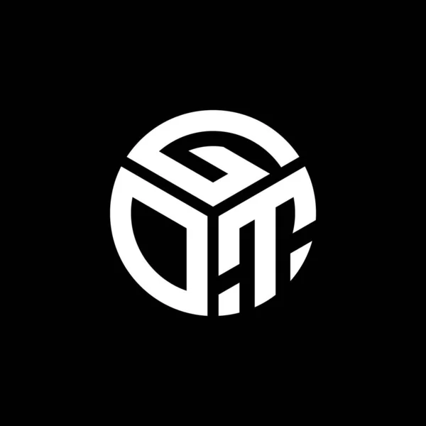 Got Letter Logo Design Black Background Got Creative Initials Letter — Stock Vector