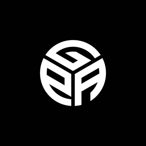 Diseño Del Logotipo Letra Gpa Sobre Fondo Negro Gpa Iniciales — Vector de stock