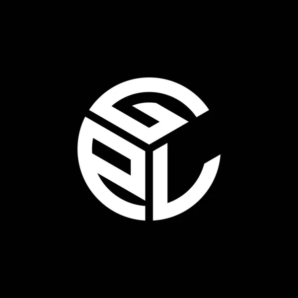 Diseño Del Logotipo Letra Gpl Sobre Fondo Negro Gpl Iniciales — Vector de stock