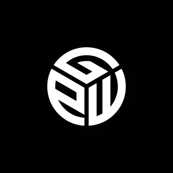 黒を基調としたGpwレターロゴデザイン Gpwクリエイティブイニシャルレターロゴコンセプト Gpwレターデザイン — ストックベクタ