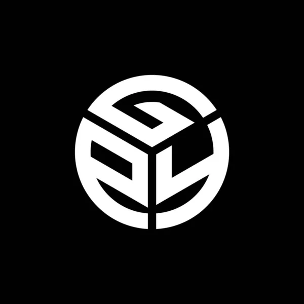 Diseño Del Logotipo Letra Gpy Sobre Fondo Negro Gpy Iniciales — Archivo Imágenes Vectoriales