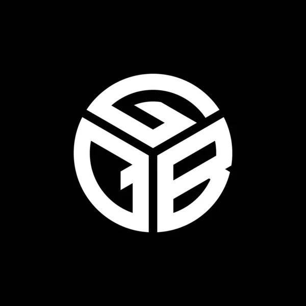 Logo Desain Huruf Gqb Pada Latar Belakang Hitam Gqb Kreatif - Stok Vektor