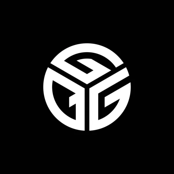 黒を基調としたGqgレターロゴデザイン Gqgクリエイティブイニシャルレターロゴコンセプト Gqgレターデザイン — ストックベクタ