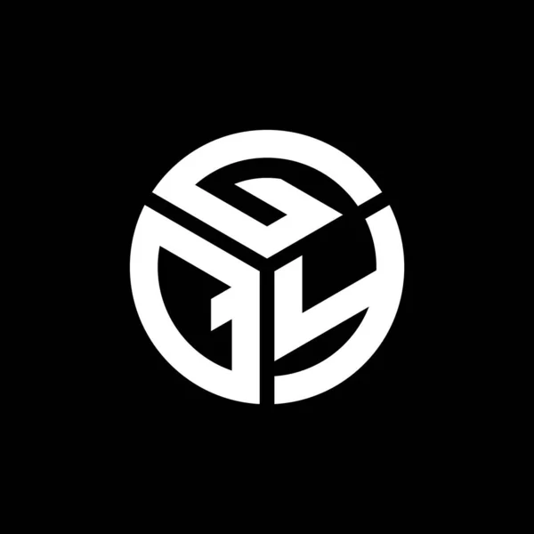 Gqy Design Logotipo Carta Fundo Preto Gqy Iniciais Criativas Conceito — Vetor de Stock
