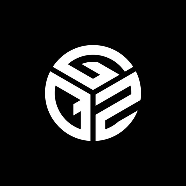 Gqz Bokstav Logotyp Design Svart Bakgrund Gqz Kreativa Initialer Brev — Stock vektor