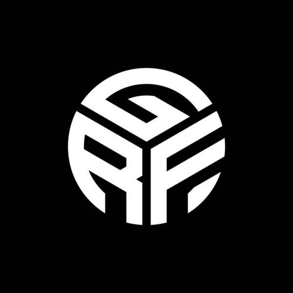 Diseño Del Logotipo Letra Grf Sobre Fondo Negro Grf Iniciales — Vector de stock