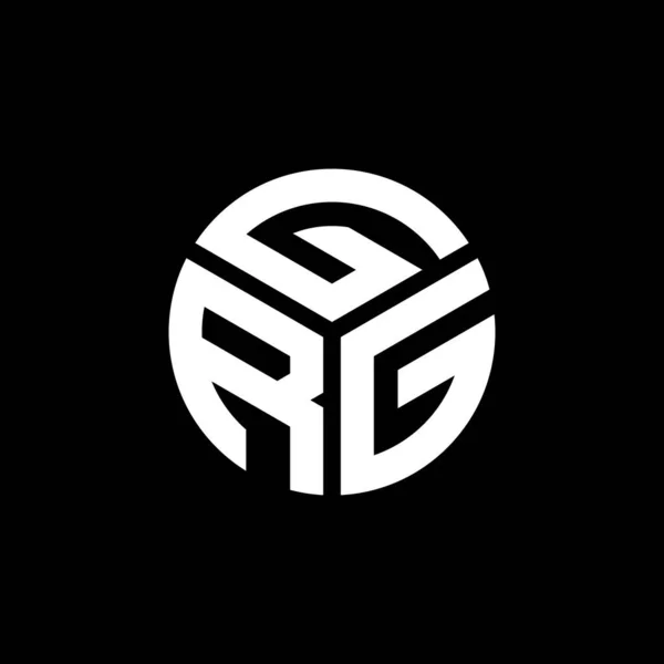 Grg Diseño Del Logotipo Letra Sobre Fondo Negro Grg Iniciales — Archivo Imágenes Vectoriales