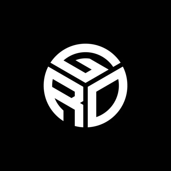 Gro Letter Logo Ontwerp Zwarte Achtergrond Gro Creatieve Initialen Letter — Stockvector