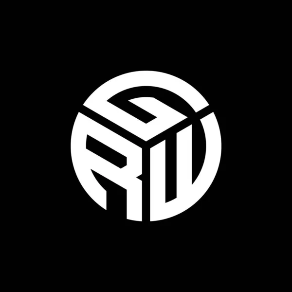 Projekt Logo Litery Grw Czarnym Tle Grw Twórcze Inicjały Koncepcja — Wektor stockowy