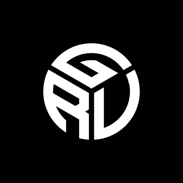 Grv Letter Logo Design Auf Schwarzem Hintergrund Grv Kreative Initialen — Stockvektor