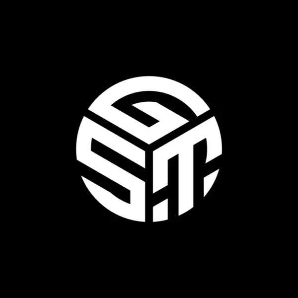 Gst Letter Logo Design Black Background Gst Creative Initials Letter — Stock Vector