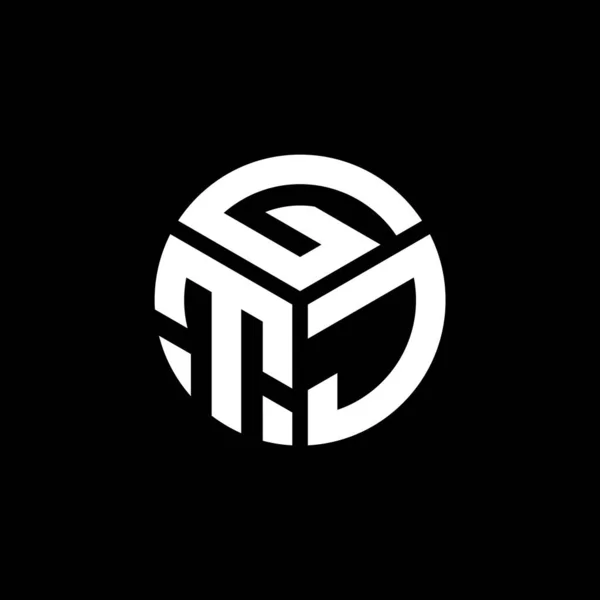 Gtj Letter Logo Design Black Background Gtj Creative Initials Letter — Stock Vector