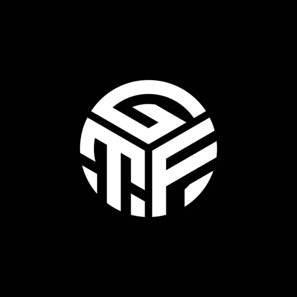 Gtf Letter Logo Design Black Background Gtf Creative Initials Letter — Stock Vector