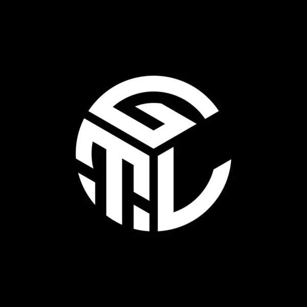 Projekt Logo Litery Gtl Czarnym Tle Kreatywne Inicjały Gtl Koncepcja — Wektor stockowy
