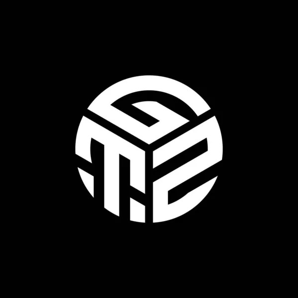 Gtz Logo Ontwerp Zwarte Achtergrond Gtz Creatieve Initialen Letter Logo — Stockvector