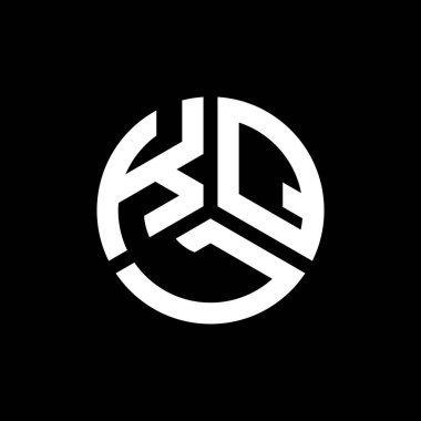 Siyah arkaplanda KQL harf logosu tasarımı. KQL yaratıcı harflerin baş harfleri logo kavramı. KQL harf tasarımı.