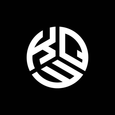 Siyah arkaplanda PrintKQW harf logosu tasarımı. KQW yaratıcı harflerin baş harfleri logo kavramı. KQW harf tasarımı.