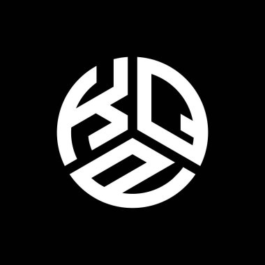 Siyah arkaplanda PrintKQP harf logosu tasarımı. KQP yaratıcı harflerin baş harfleri logo kavramı. KQP harf tasarımı.