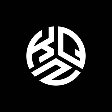 Siyah arkaplanda PrintKQZ harf logosu tasarımı. KQZ yaratıcı harflerin baş harfleri logo kavramı. KQZ harf tasarımı.