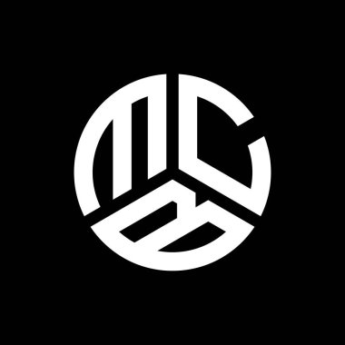 Siyah arka planda MCB harfi logo tasarımı. MCB yaratıcı harflerin baş harfleri logo kavramı. MCB harf tasarımı.