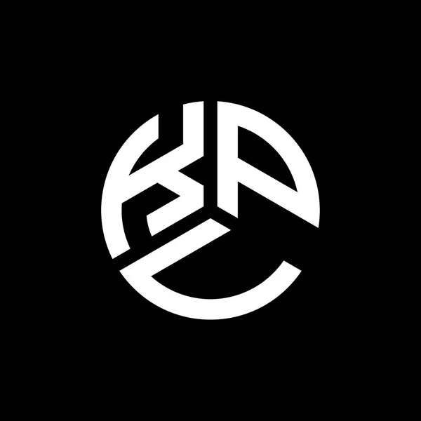 Diseño Del Logotipo Letra Printkpu Sobre Fondo Negro Kpu Iniciales — Vector de stock