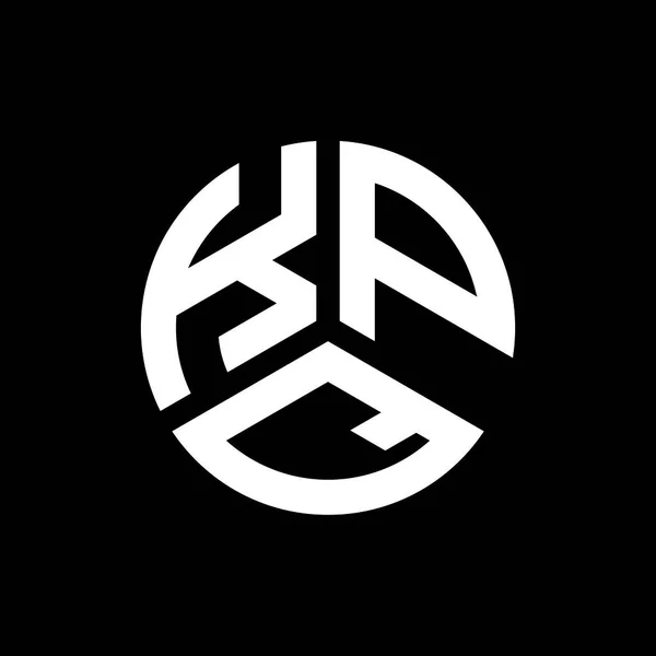 Kpq Letter Logo Ontwerp Zwarte Achtergrond Kpq Creatieve Initialen Letter — Stockvector