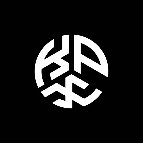 Desenho Logotipo Letra Printkpx Fundo Preto Kpx Iniciais Criativas Conceito — Vetor de Stock