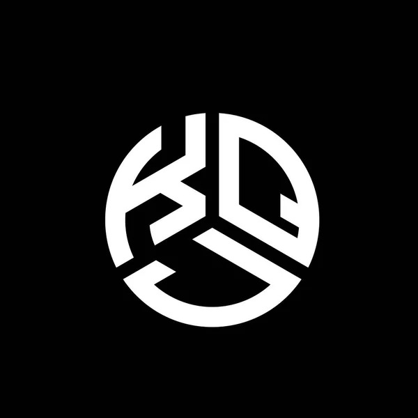 Kqj Letter Logo Ontwerp Zwarte Achtergrond Kqj Creatieve Initialen Letter — Stockvector