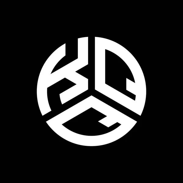 Diseño Del Logotipo Letra Printkqq Sobre Fondo Negro Kqq Iniciales — Vector de stock