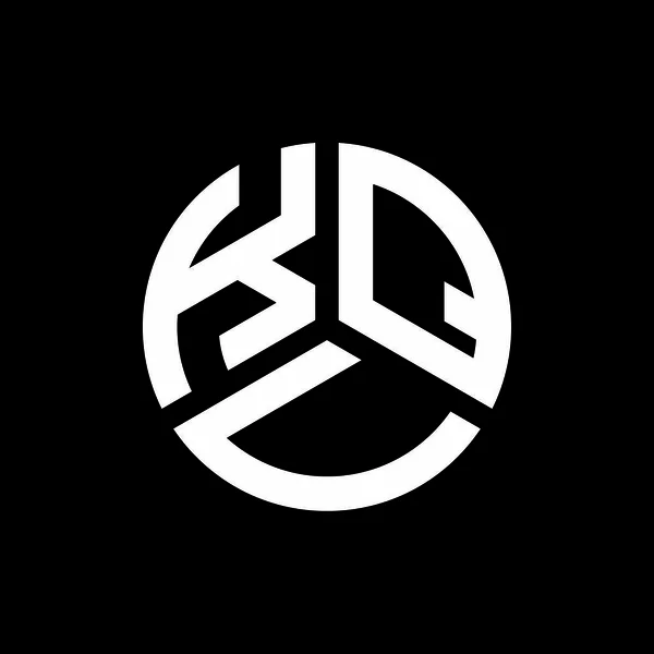 Printkqu Logo Ontwerp Zwarte Achtergrond Kqu Creatieve Initialen Letter Logo — Stockvector