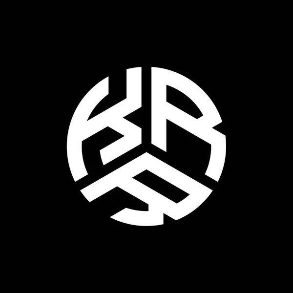 Printkrr Дизайн Логотипу Літер Чорному Тлі Творчі Ініціали Krr Мають — стоковий вектор