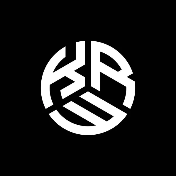 Desenho Logotipo Letra Printkrw Fundo Preto Krw Iniciais Criativas Conceito — Vetor de Stock