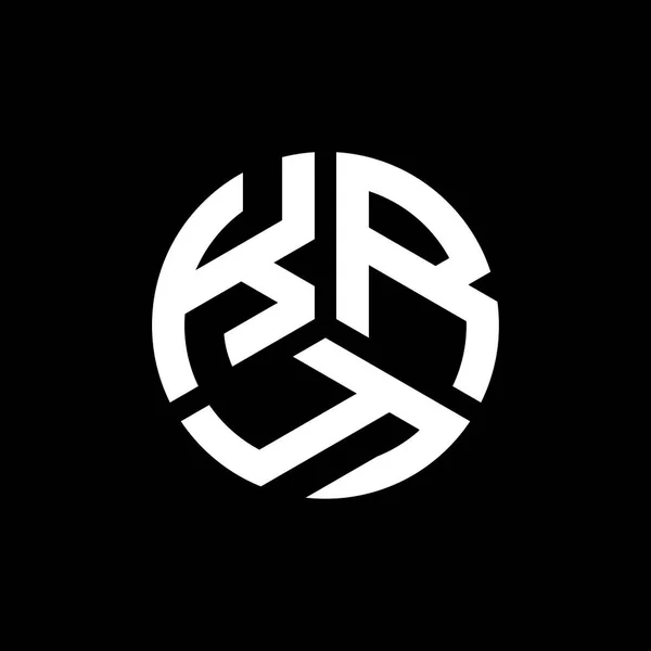 Projekt Logo Litery Kry Czarnym Tle Kreatywne Inicjały Kry Koncepcja — Wektor stockowy