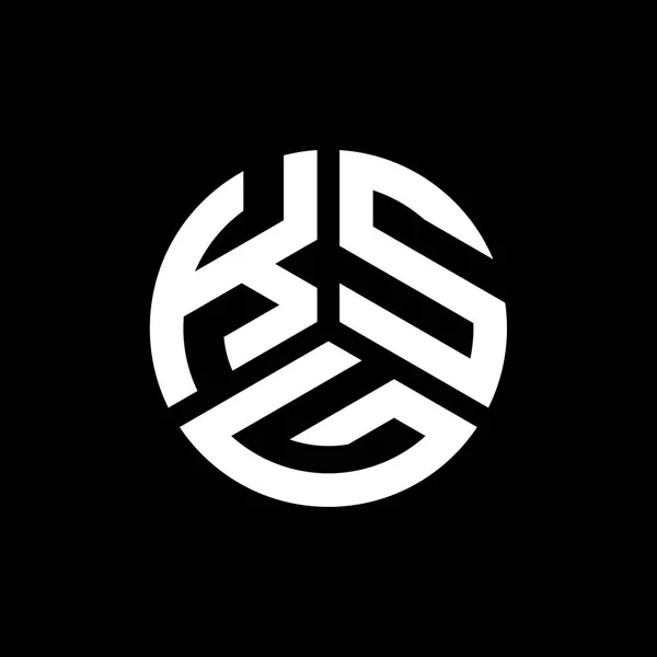 Printksg Lettre Logo Design Sur Fond Noir Ksg Initiales Créatives — Image vectorielle