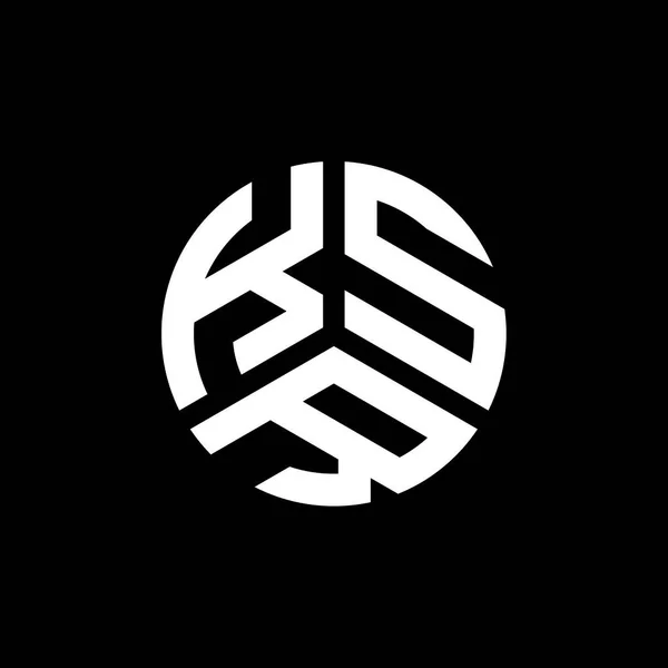 Printksr Logo Ontwerp Zwarte Achtergrond Ksr Creatieve Initialen Letterlogo Concept — Stockvector