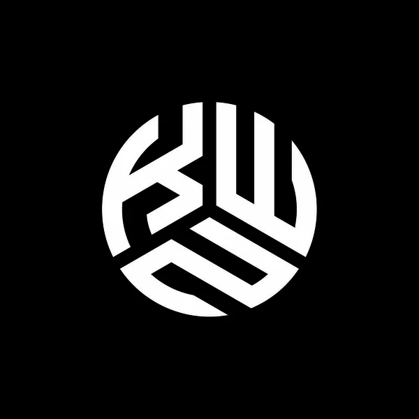 Распечататьдизайн Логотипа Kwn Чёрном Фоне Концепция Логотипа Инициалами Квн Дизайн — стоковый вектор