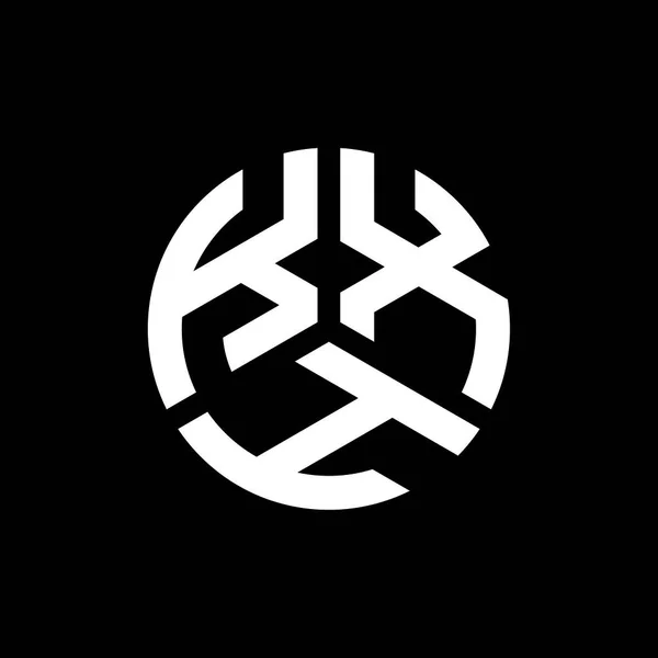 黒の背景にPrintkxh文字ロゴデザイン Kxhクリエイティブイニシャルレターロゴコンセプト Kxh文字デザイン — ストックベクタ