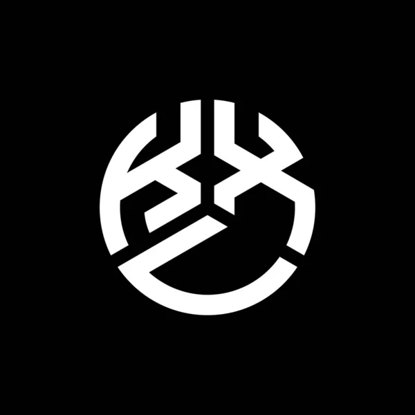 Printkxu Letter Logo Design Auf Schwarzem Hintergrund Kxu Kreative Initialen — Stockvektor