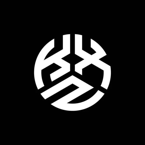 黒の背景にPrintkxzの文字ロゴデザイン Kxzのクリエイティブイニシャルレターロゴコンセプト Kxz文字デザイン — ストックベクタ