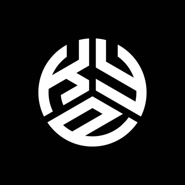 Diseño Del Logotipo Letra Printkyp Sobre Fondo Negro Kyp Iniciales — Vector de stock