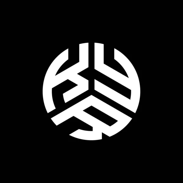 Diseño Del Logotipo Letra Printkyr Sobre Fondo Negro Kyr Iniciales — Archivo Imágenes Vectoriales