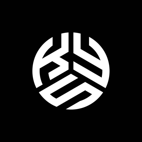Printkys Letter Logo Design Auf Schwarzem Hintergrund Kys Kreative Initialen — Stockvektor