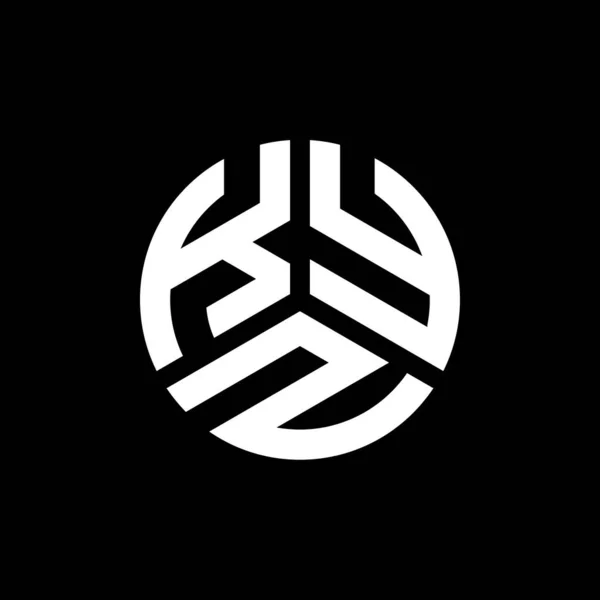 Design Logotipo Carta Printkyz Fundo Preto Kyz Iniciais Criativas Conceito — Vetor de Stock