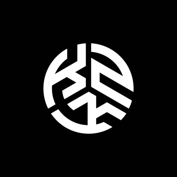 Дизайн Логотипа Kzk Черном Фоне Кзк Креативные Инициалы Письмо Логотип — стоковый вектор