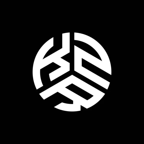 Printkzr Logo Ontwerp Zwarte Achtergrond Kzr Creatieve Initialen Letterlogo Concept — Stockvector
