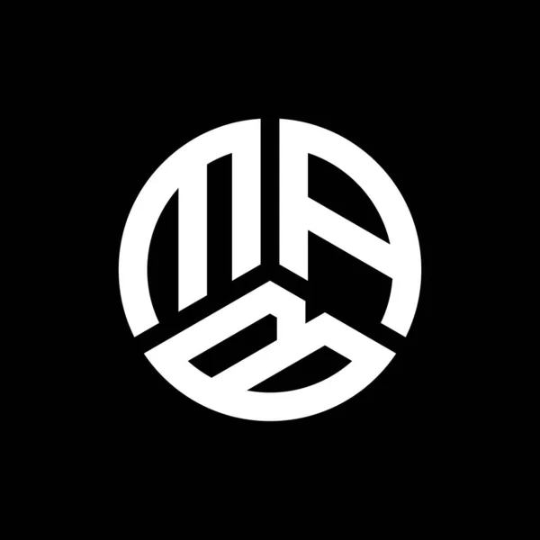 Mab Lettre Logo Design Sur Fond Noir Mab Initiales Créatives — Image vectorielle