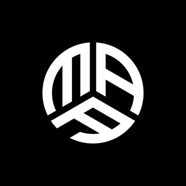 Printmaa Logo Ontwerp Zwarte Achtergrond Maa Creatieve Initialen Letter Logo — Stockvector