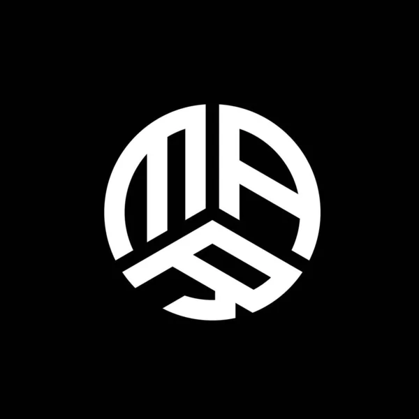 Printmar Logo Ontwerp Zwarte Achtergrond Mar Creatieve Initialen Letter Logo — Stockvector