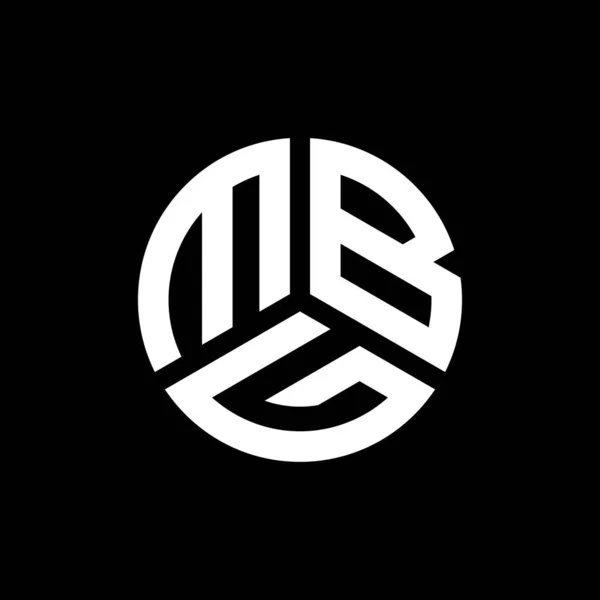 Diseño Del Logotipo Letra Mbg Sobre Fondo Negro Mbg Iniciales — Vector de stock
