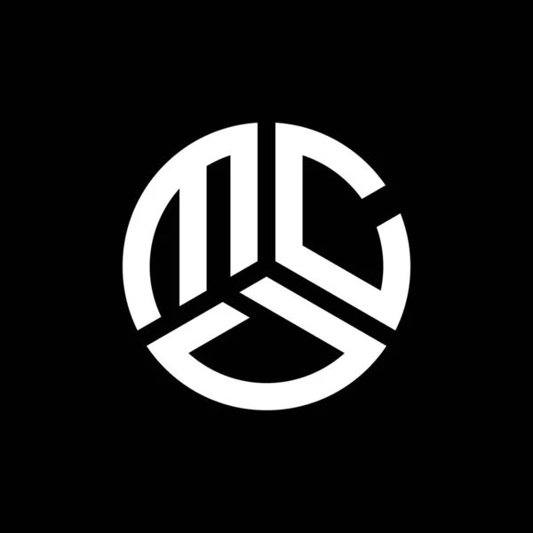 Projekt Logo Listu Mcd Czarnym Tle Mcd Twórcze Inicjały Koncepcja — Wektor stockowy
